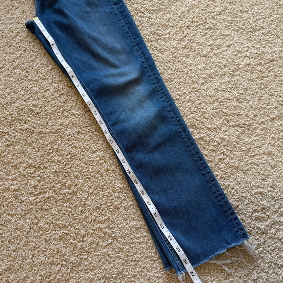 MOTHER The Mid Rise Dazzler Ankle Fray Medium Blue Wash 29 - Picture 11 of 13